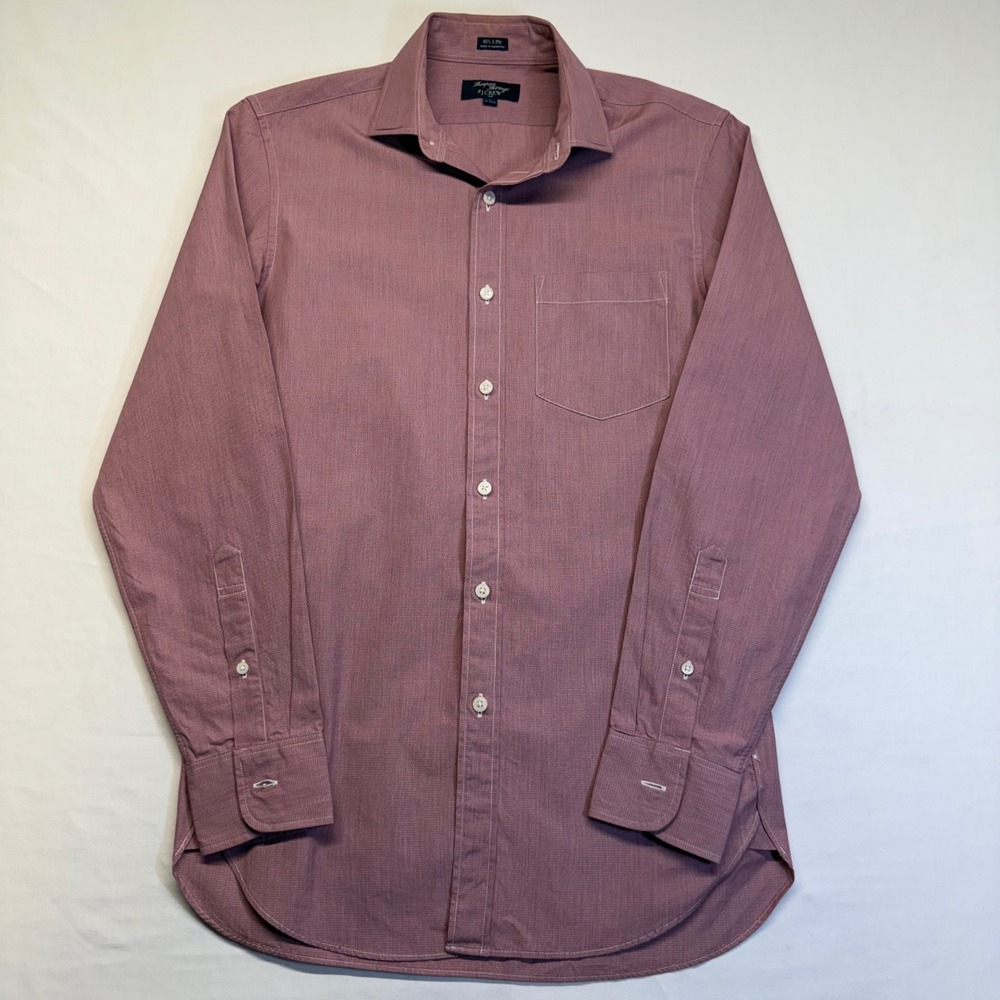 J.Crew Thompson Shirtings Pink Dress Shirt Mens Small 14-14.5 Cotton Button Up